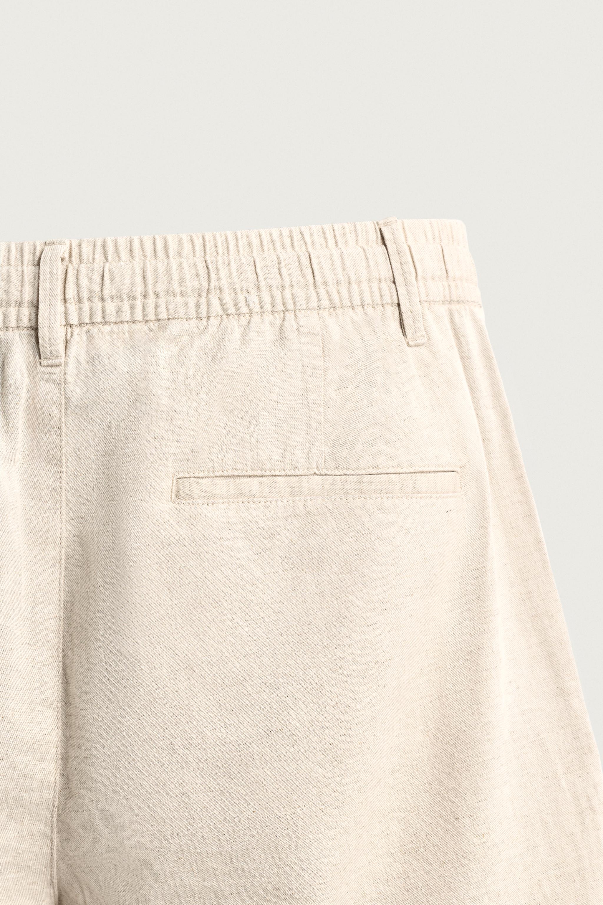 SHORT RELAXED FIT EN COTON ET LIN